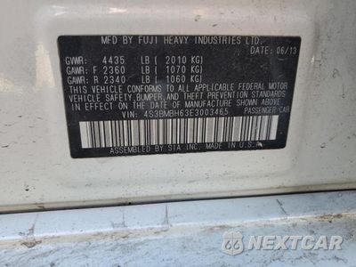 Zdjęcie 13 z 13 samochodu: 2014 SUBARU LEGACY 2.5I SPORT VIN:4S3BMBH63E3003465 - miniatura