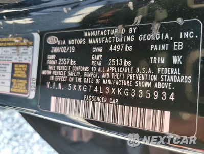 Zdjęcie 12 z 12 samochodu: 2019 KIA OPTIMA LX VIN:5XXGT4L3XKG335934 - miniatura