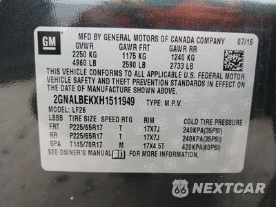 Zdjęcie 13 z 13 samochodu: 2017 CHEVROLET EQUINOX LS VIN:2GNALBEKXH1511949 - miniatura