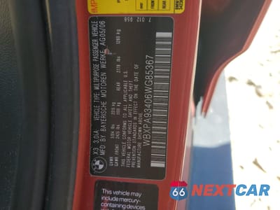 Zdjęcie 13 z 13 samochodu: 2006 BMW X3 3.0I VIN:WBXPA93406WG85367 - miniatura