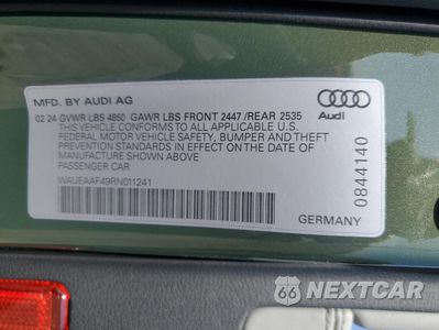 Zdjęcie 14 z 14 samochodu: 2024 AUDI A4 PREMIUM PLUS 45 VIN:WAUEAAF49RN011241 - miniatura