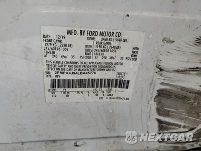 Zdjęcie 15 z 15 samochodu: 2020 FORD EDGE SEL VIN:2FMPK4J94LBA45776 - miniatura