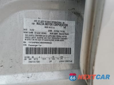 Zdjęcie 12 z 12 samochodu: 2008 MAZDA 6 I VIN:1YVHP80C885M06642 - miniatura