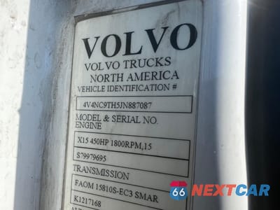 Zdjęcie 10 z 10 samochodu: 2018 VOLVO VN VNL VIN:4V4NC9TH5JN887087 - miniatura