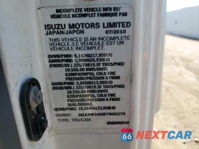 Zdjęcie 13 z 13 samochodu: 2011 ISUZU NQR VIN:JALE5W166B7900276 - miniatura