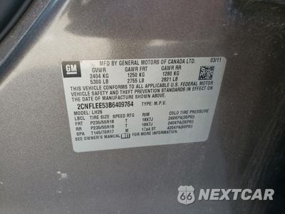 Zdjęcie 13 z 13 samochodu: 2011 CHEVROLET EQUINOX LT VIN:2CNFLEE53B6409764 - miniatura