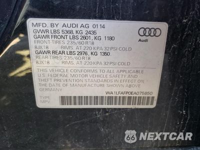 Zdjęcie 14 z 14 samochodu: 2014 AUDI Q5 PREMIUM PLUS VIN:WA1LFAFP0EA075850 - miniatura