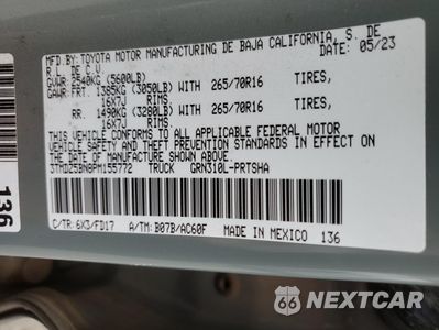 Zdjęcie 12 z 12 samochodu: 2023 TOYOTA TACOMA DOUBLE CAB VIN:3TMDZ5BN8PM155772 - miniatura