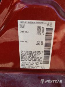 Zdjęcie 12 z 12 samochodu: 2020 NISSAN ALTIMA SL VIN:1N4BL4EV4LC262446 - miniatura