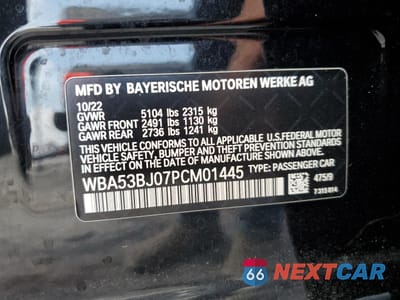 Zdjęcie 12 z 12 samochodu: 2023 BMW 540 I VIN:WBA53BJ07PCM01445 - miniatura