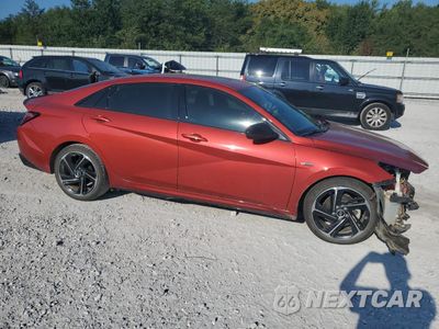 Czwarte zdjęcie samochodu z boku: 2022 HYUNDAI ELANTRA N LINE VIN:KMHLR4AFXNU309919 - miniatura