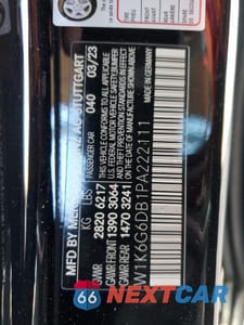 Zdjęcie 12 z 14 samochodu: 2023 MERCEDES-BENZ S 500 4MATIC VIN:W1K6G6DB1PA222111 - miniatura