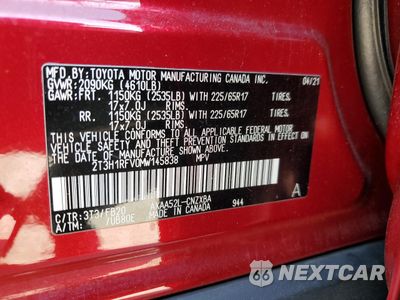Zdjęcie 13 z 14 samochodu: 2021 TOYOTA RAV4 LE VIN:2T3H1RFV0MW145838 - miniatura