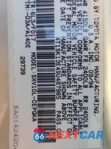 Zdjęcie 12 z 12 samochodu: 1995 TOYOTA CAMRY XLE VIN:4T1SK13E4SU487985 - miniatura