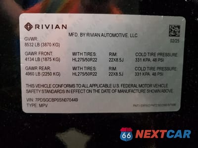 Zdjęcie 14 z 16 samochodu: 2025 RIVIAN R1S PREMIUM VIN:7PDSGCBP0SN070449 - miniatura