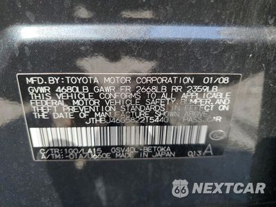 Zdjęcie 12 z 12 samochodu: 2008 LEXUS ES 350 VIN:JTHBJ46G582215440 - miniatura