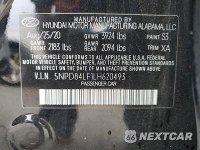 Zdjęcie 12 z 12 samochodu: 2020 HYUNDAI ELANTRA SEL VIN:5NPD84LF1LH620493 - miniatura