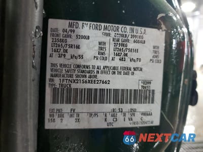Zdjęcie 13 z 13 samochodu: 1999 FORD F250 SUPER DUTY VIN:1FTNX21S6XEE27662 - miniatura
