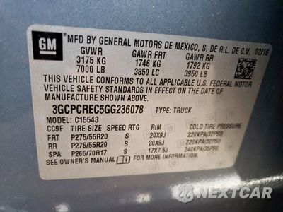 Zdjęcie 12 z 12 samochodu: 2016 CHEVROLET SILVERADO C1500 LT VIN:3GCPCREC5GG236078 - miniatura