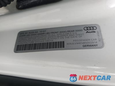 Zdjęcie 12 z 12 samochodu: 2008 AUDI A8 4.2 QUATTRO VIN:WAULV94E58N002914 - miniatura