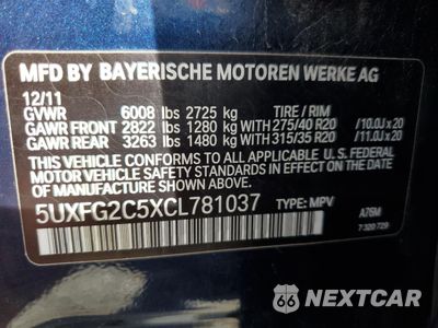 Zdjęcie 14 z 14 samochodu: 2012 BMW X6 XDRIVE35I VIN:5UXFG2C5XCL781037 - miniatura