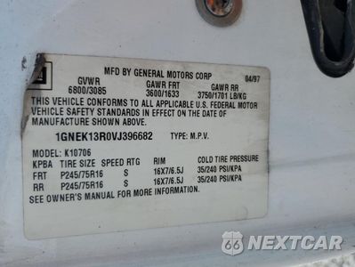 Zdjęcie 13 z 15 samochodu: 1997 CHEVROLET TAHOE K1500 VIN:1GNEK13R0VJ396682 - miniatura