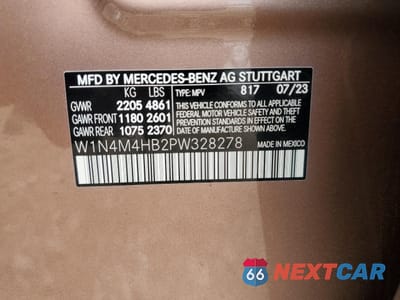 Zdjęcie 12 z 14 samochodu: 2023 MERCEDES-BENZ GLB 250 4MATIC VIN:W1N4M4HB2PW328278 - miniatura