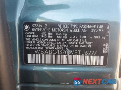 Zdjęcie 12 z 14 samochodu: 1998 BMW 328 IS VIN:WBABG1320WET06227 - miniatura