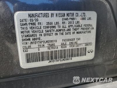 Zdjęcie 12 z 15 samochodu: 2020 INFINITI Q50 PURE VIN:JN1EV7AP2LM208019 - miniatura