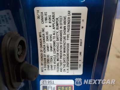 Zdjęcie 12 z 14 samochodu: 2014 HONDA CIVIC EXL VIN:2HGFG3B0XEH525530 - miniatura
