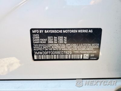 Zdjęcie 13 z 14 samochodu: 2024 BMW 330E VIN:3MW39FF00R8E07829 - miniatura