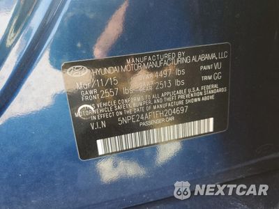 Zdjęcie 12 z 14 samochodu: 2015 HYUNDAI SONATA SE VIN:5NPE24AF1FH204697 - miniatura