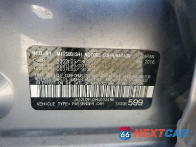Zdjęcie 12 z 12 samochodu: 2017 MITSUBISHI LANCER ES VIN:JA32U2FU2HU003486 - miniatura