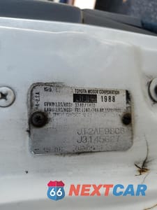 Zdjęcie 12 z 12 samochodu: 1988 TOYOTA COROLLA GT-S VIN:JT2AE98C8J3145627 - miniatura