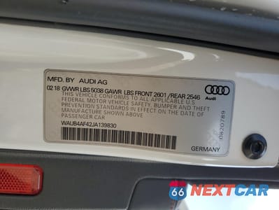 Zdjęcie 12 z 14 samochodu: 2018 AUDI S4 PREMIUM PLUS VIN:WAUB4AF42JA139830 - miniatura