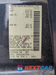 Zdjęcie 12 z 12 samochodu: 2013 NISSAN SENTRA S VIN:1N4AB7AP5DN905979 - miniatura