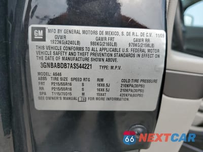 Zdjęcie 13 z 13 samochodu: 2010 CHEVROLET HHR LT VIN:3GNBABDB7AS544221 - miniatura