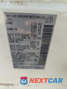 Zdjęcie 14 z 14 samochodu: 2018 INFINITI QX60 BASE VIN:5N1DL0MNXJC514416 - miniatura