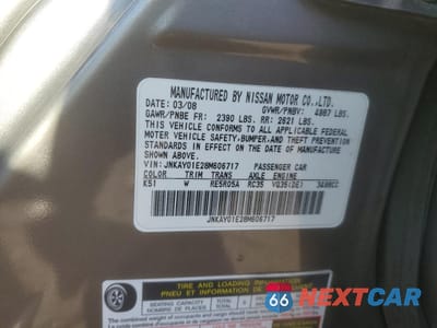 Zdjęcie 12 z 12 samochodu: 2008 INFINITI M35 BASE VIN:JNKAY01E28M606717 - miniatura