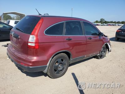 Trzecie zdjęcie samochodu z tyłu: 2010 HONDA CR-V LX VIN:5J6RE3H37AL039607 - miniatura