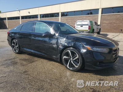 Czwarte zdjęcie samochodu z boku: 2021 HONDA ACCORD SPORT VIN:1HGCV1F37MA084132 - miniatura