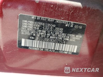 Zdjęcie 12 z 14 samochodu: 2016 SUBARU IMPREZA LIMITED VIN:JF1GJAN69GH021574 - miniatura