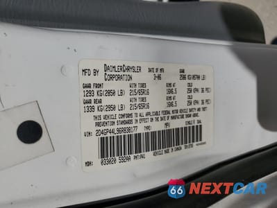 Zdjęcie 13 z 13 samochodu: 2006 DODGE GRAND CARAVAN SXT VIN:2D4GP44L96R838177 - miniatura