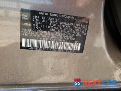 Zdjęcie 13 z 13 samochodu: 2022 SUBARU OUTBACK PREMIUM VIN:4S4BTADC0N3186991 - miniatura