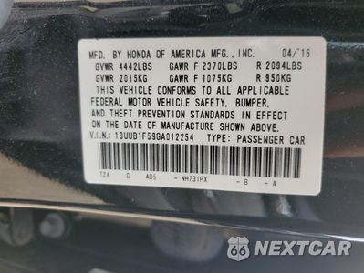 Zdjęcie 12 z 14 samochodu: 2016 ACURA TLX TECH VIN:19UUB1F59GA012254 - miniatura