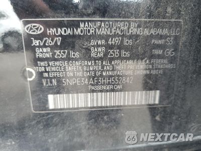 Zdjęcie 12 z 14 samochodu: 2017 HYUNDAI SONATA SPORT VIN:5NPE34AF3HH552842 - miniatura