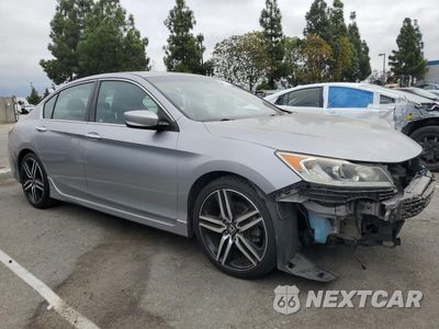 Czwarte zdjęcie samochodu z boku: 2017 HONDA ACCORD SPORT VIN:1HGCR2F53HA192894 - miniatura