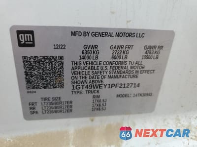 Zdjęcie 12 z 12 samochodu: 2023 GMC SIERRA K3500 DENALI VIN:1GT49WEY1PF212714 - miniatura