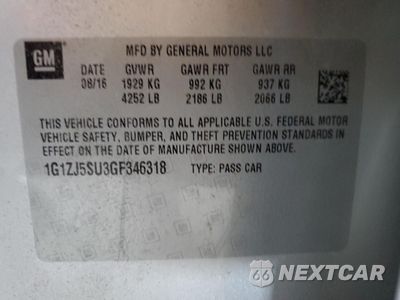 Zdjęcie 12 z 12 samochodu: 2016 CHEVROLET MALIBU HYBRID VIN:1G1ZJ5SU3GF346318 - miniatura