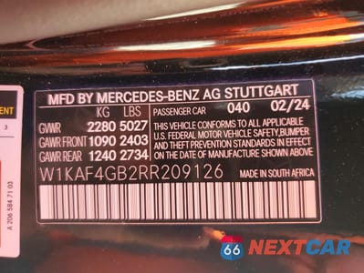 Zdjęcie 12 z 15 samochodu: 2024 MERCEDES-BENZ C 300 VIN:W1KAF4GB2RR209126 - miniatura